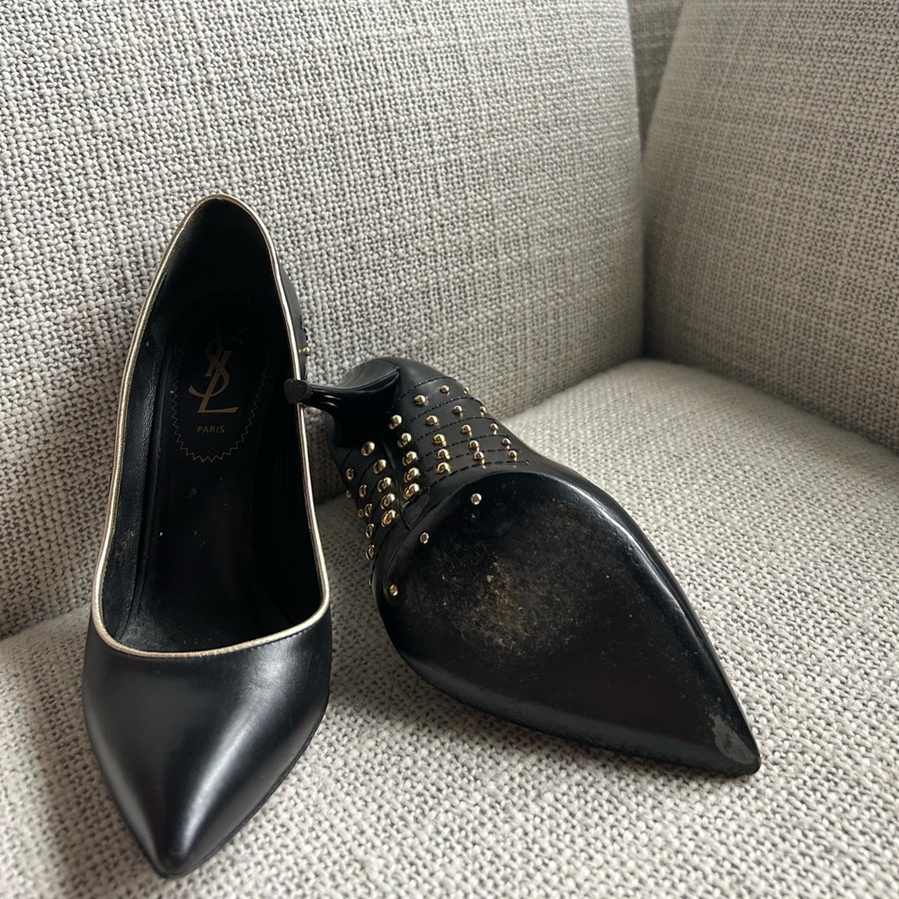 YSL stiletto heels.
